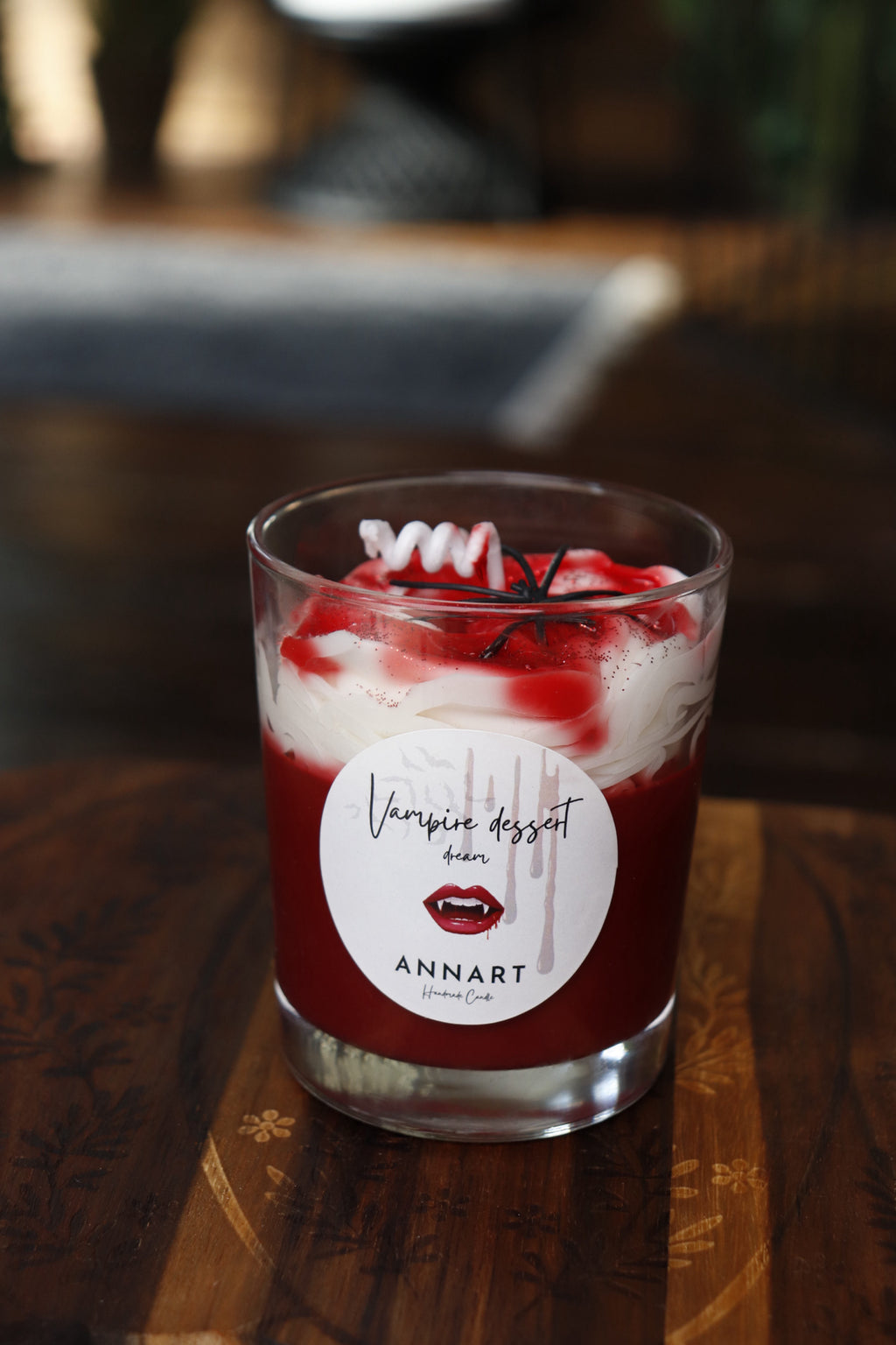 Vampire dessert candle