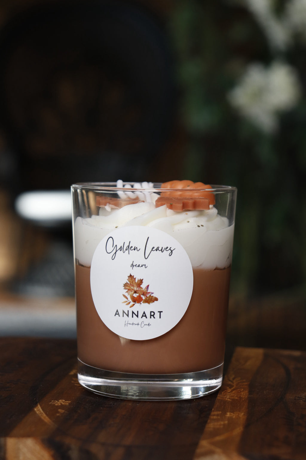 Golden Leaves Candle