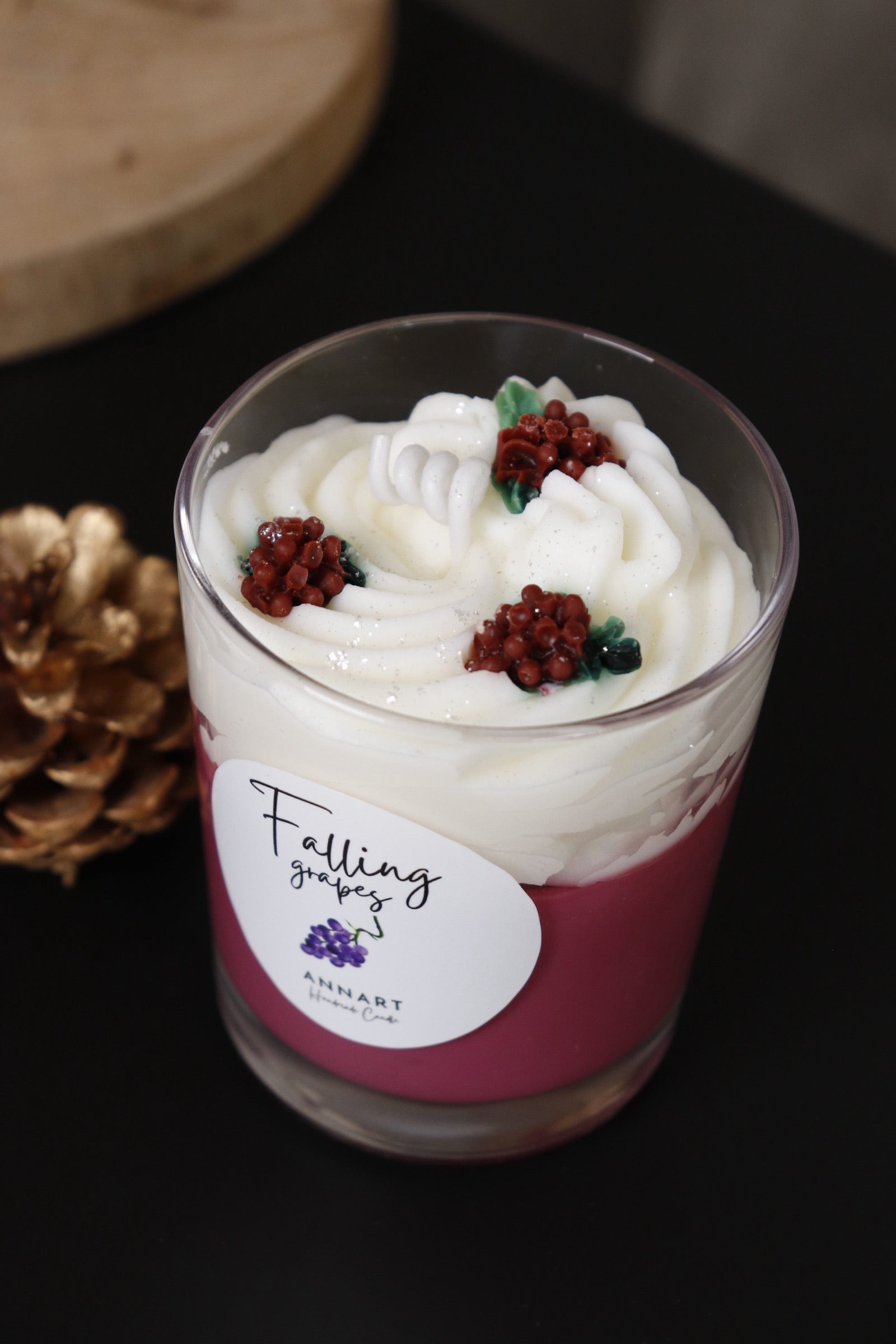 Falling Grapes Candle