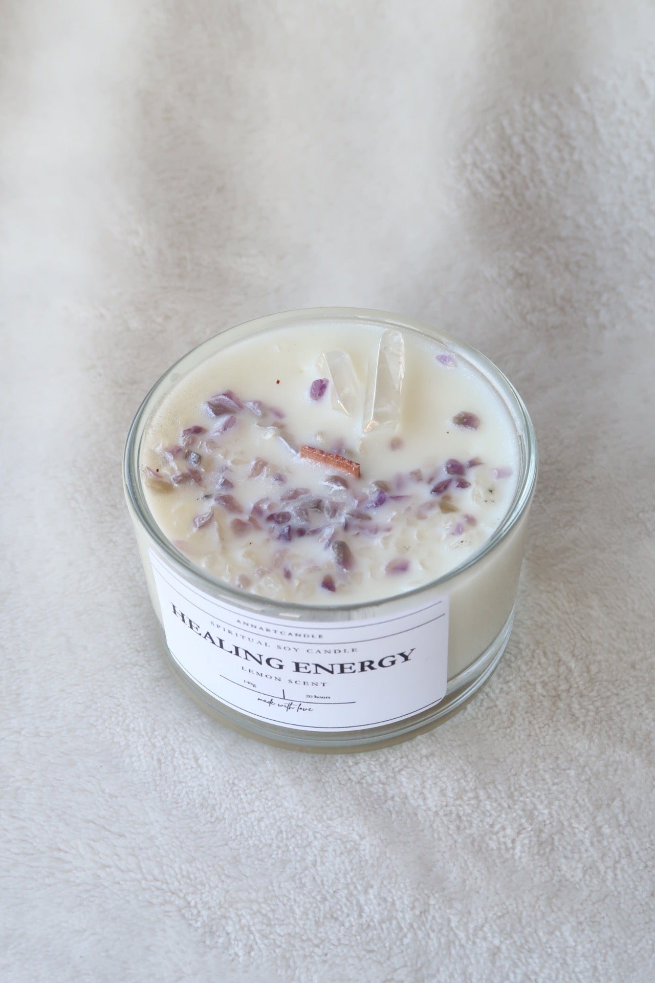 Healing energy candle