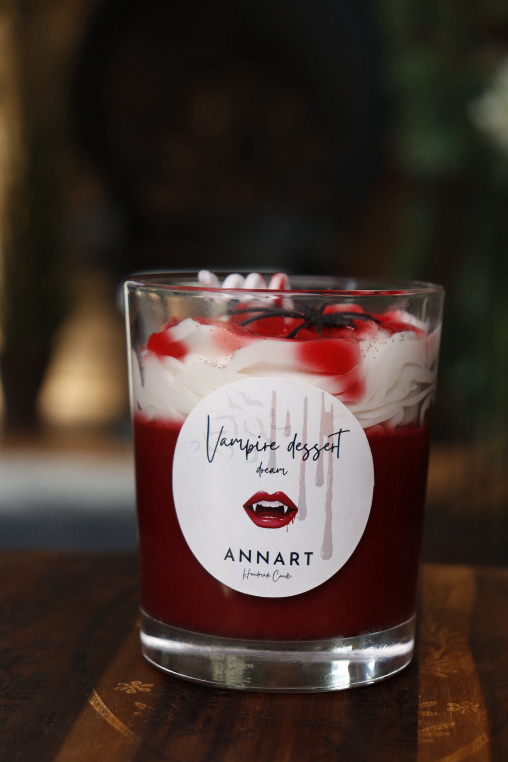 Vampire dessert candle