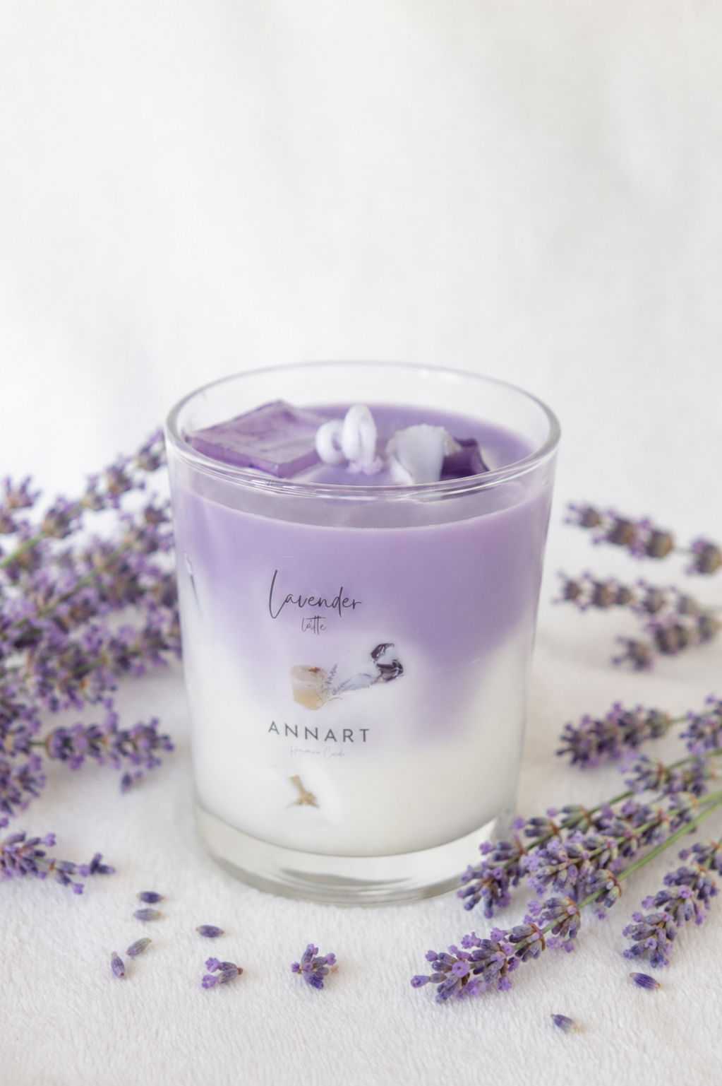 Lavender latte gyertya