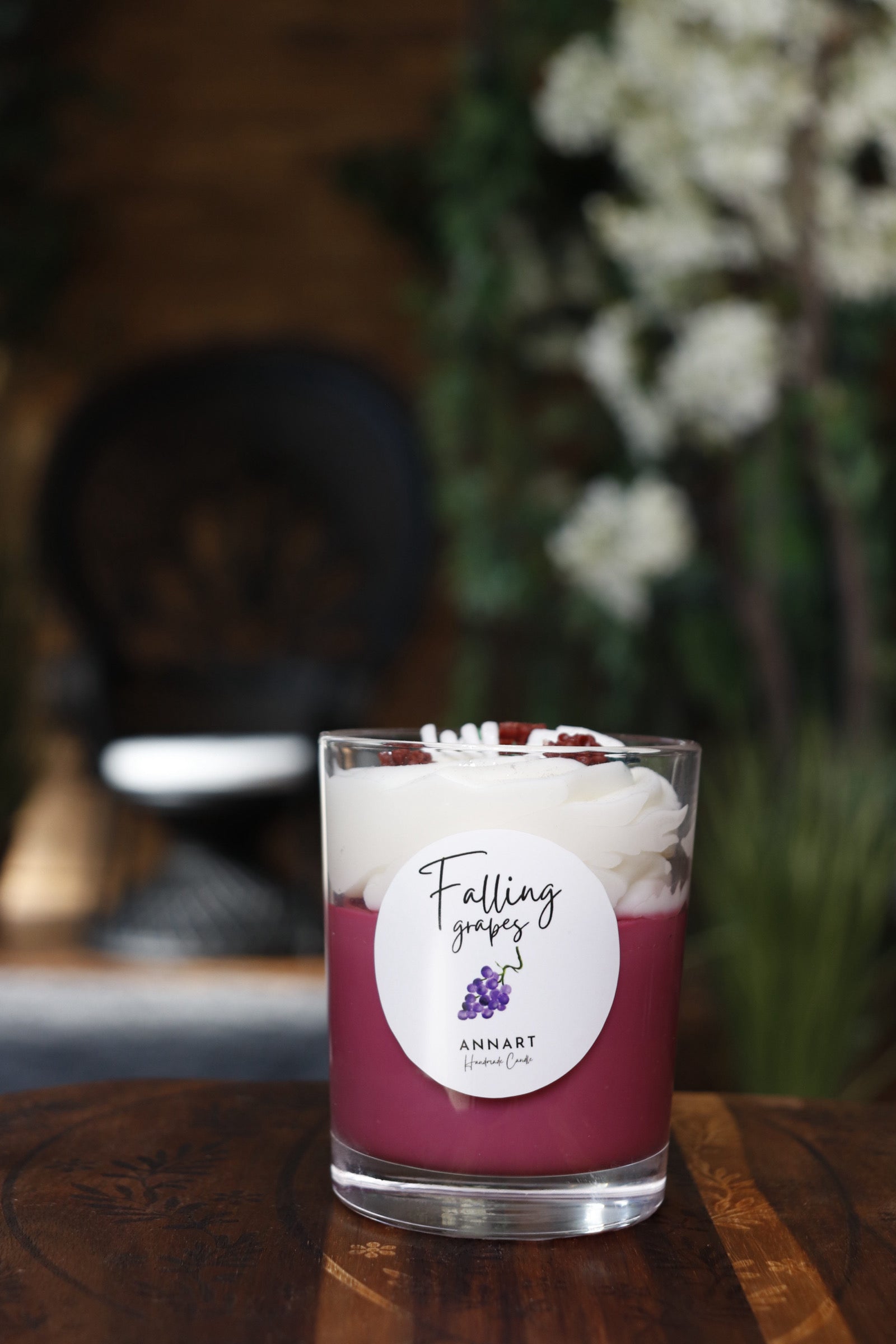 Falling Grapes Candle