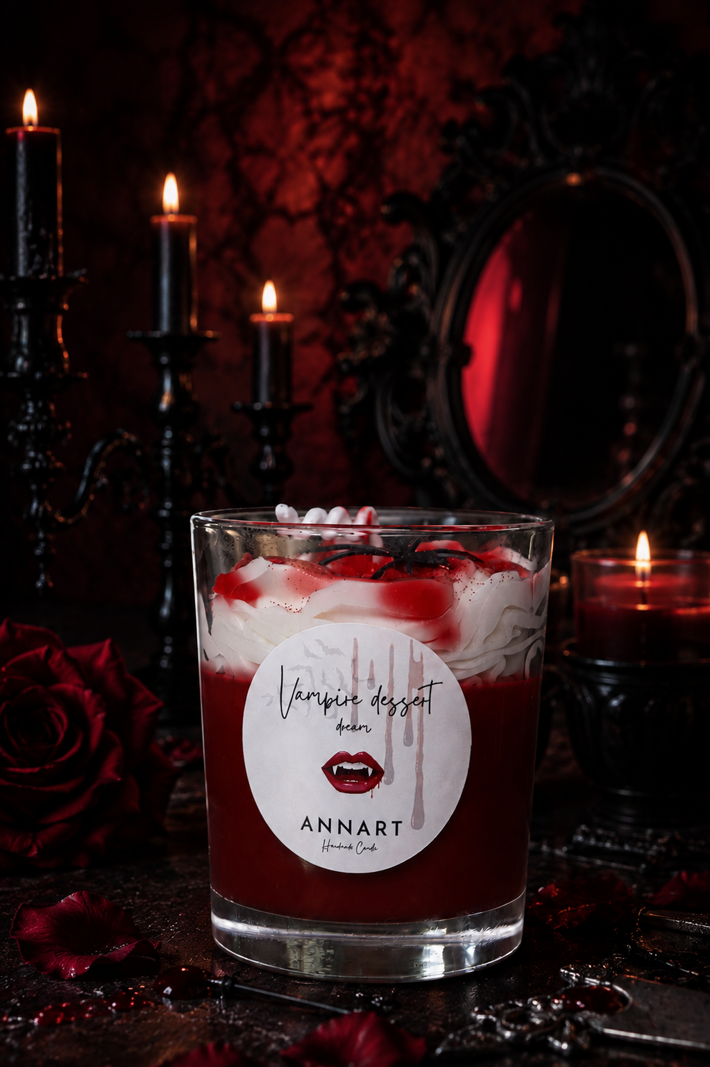 Vampire dessert candle
