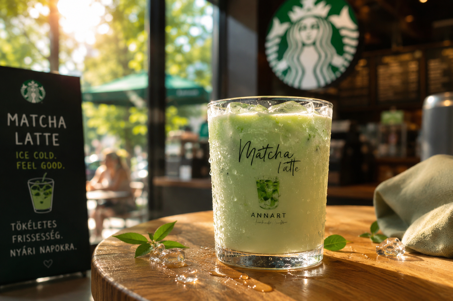 Matcha latte gyertya