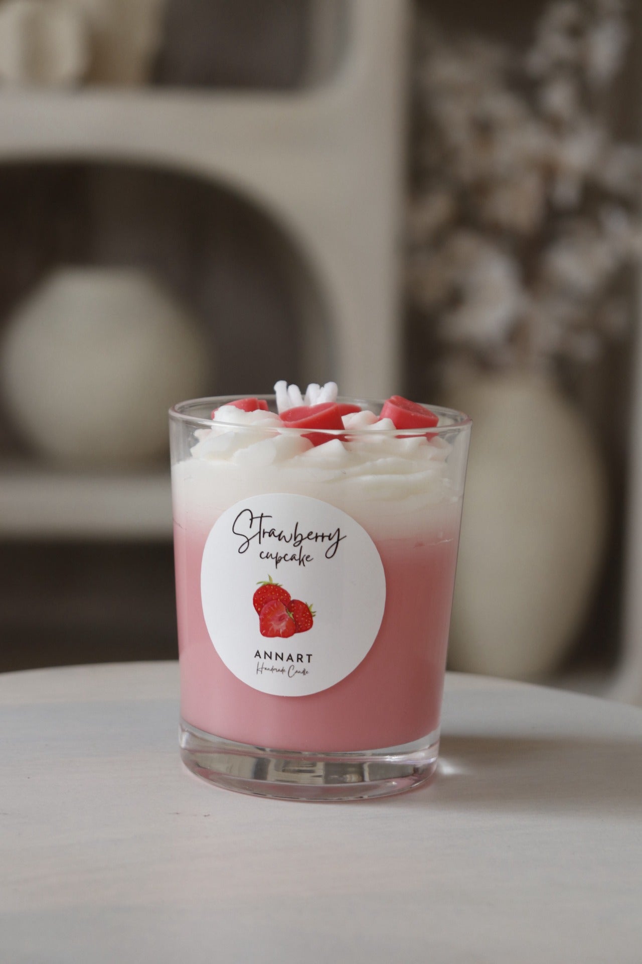 Strawberry Cupcake Candle